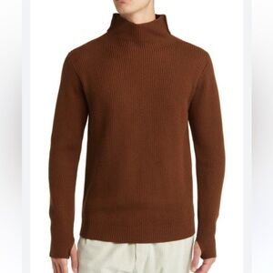 Barena Venezia Cimador Roll Neck Sweater Mens Small Brown Wool Knit NWOT NEW